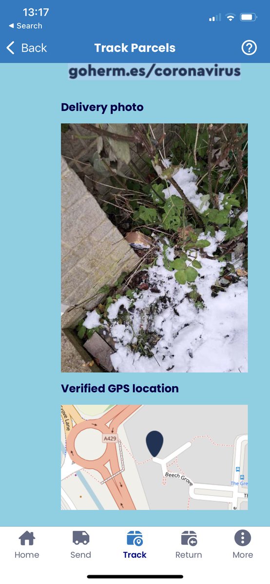 benrectorphoto's tweet photo. @carolynharris24 @BlaenauGwentMP @GeraldJonesLAB @jessicamordenmp This week I had a parcel sent to a customer &amp; according to their app it had been signed for. A couple of days later she located it in the snow… https://t.co/GPxQ0XYkZe