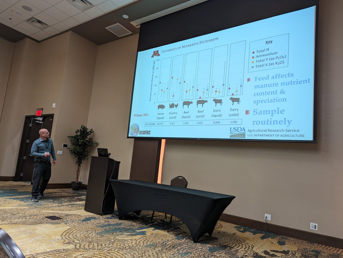 ManureProf's tweet image. I made it to the Soil Management Summit #SMS2022! I caught Eric Young&apos;s talk on low disturbance #manure injection! Love that he used some of our data on manure variability!