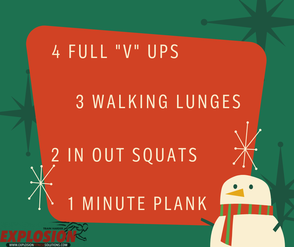 On the fourth day of Fitmas, my traier gave to me... 4 Full 'V' Ups, 3 Walking Lunges, 2 In Out Squats and a 1 Minute Plank. . . . #fitmas #merryfitmas #teamefs #trainharder #trainsmarter #courts4sports #c4s #cva #youknowyoutriedtosignit #whywaitforthenewyear