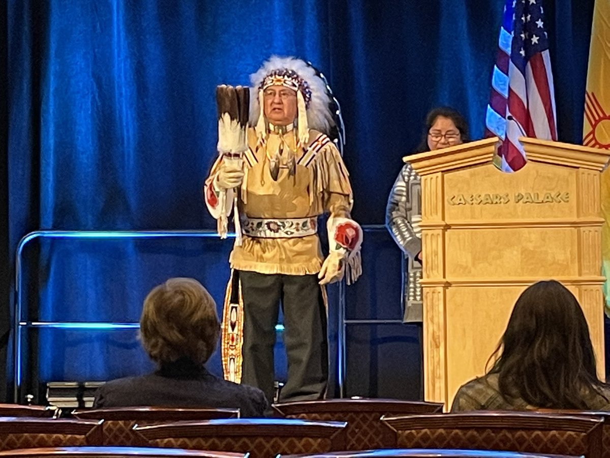 Ute Mountain Ute tribal leaders bless the #CRWUA2022 gathering.