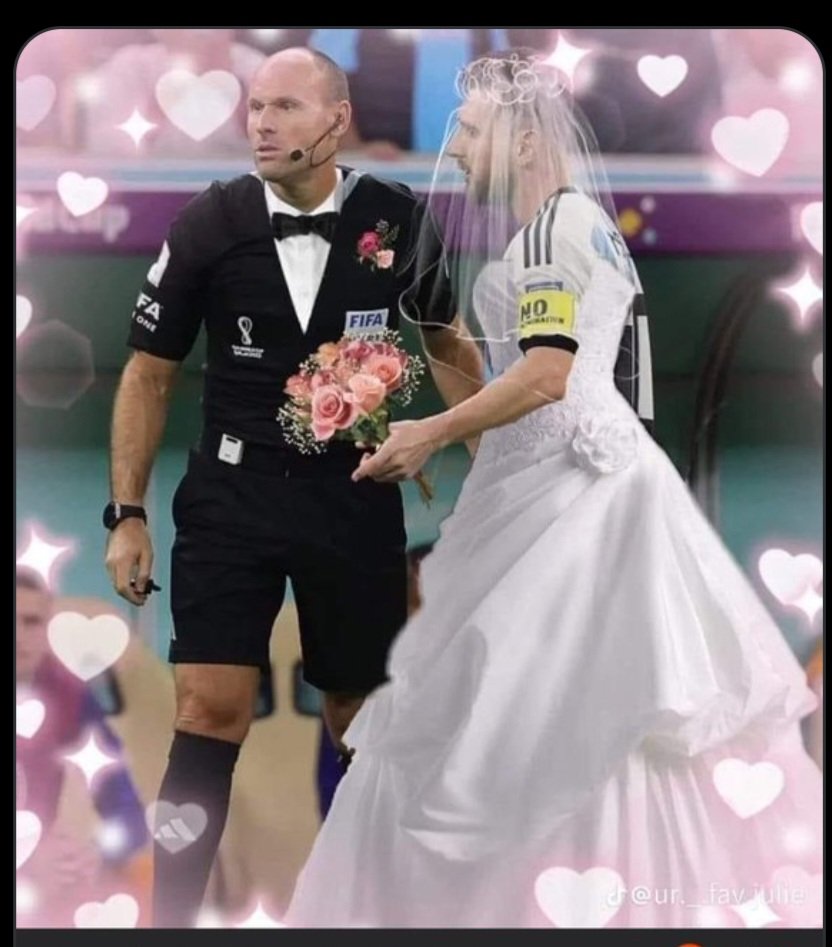 Beuk74's tweet photo. @FSDPod 2 x hands for Messi. No card for shoot in dugout. Bad and disrespectful behaviour. Where was the VAR? Note to Messi: dont forget to invite the ref for xmas diner. If this is the way to win...than be proud Argentina! I AM SO PROUD TO BE DUTCH #NEDARG by the way he said yes! https://t.co/e6ASiQy71o
