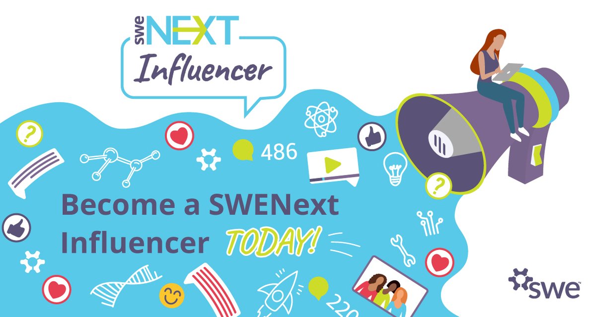SWENext's tweet photo. Do you consider yourself a student leader? Become a SWENext Influencer! You'll have the opportunity to become more involved in the #STEM community and gain hands-on leadership experience.

Learn more and sign-up today: https://t.co/zr7ohnLTuj

#SWENextInfluencer https://t.co/BZXLo7JJTt