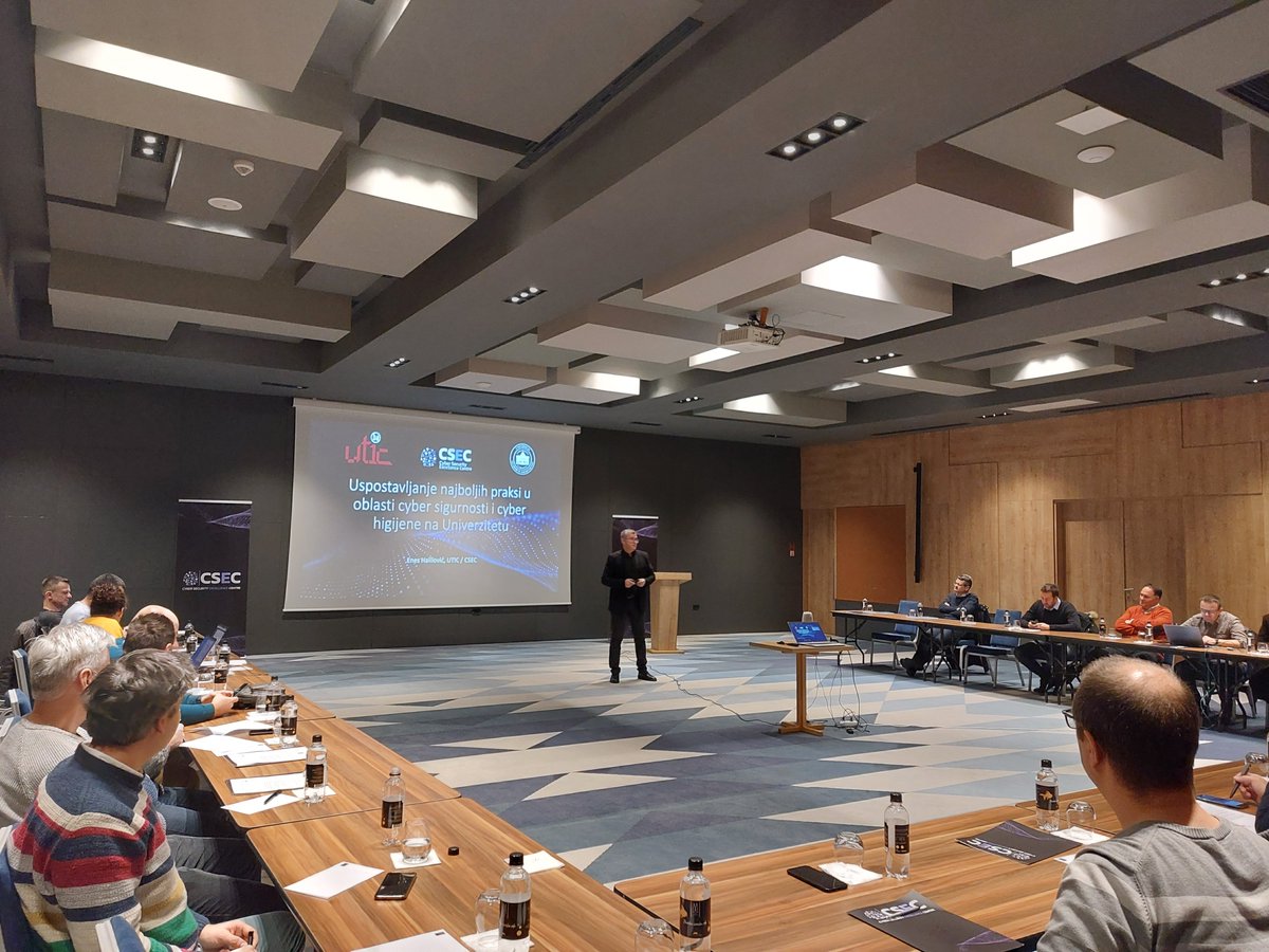 CSEC_ba's tweet image. 🟣On the 13th and 14th of December 2022, #CSECba and UTIC (University of Sarajevo) held a workshop to discuss best practices in #cybersecurity in the   academic field.

🇬🇧 This event has been supported by the UK Government #UKinBIH