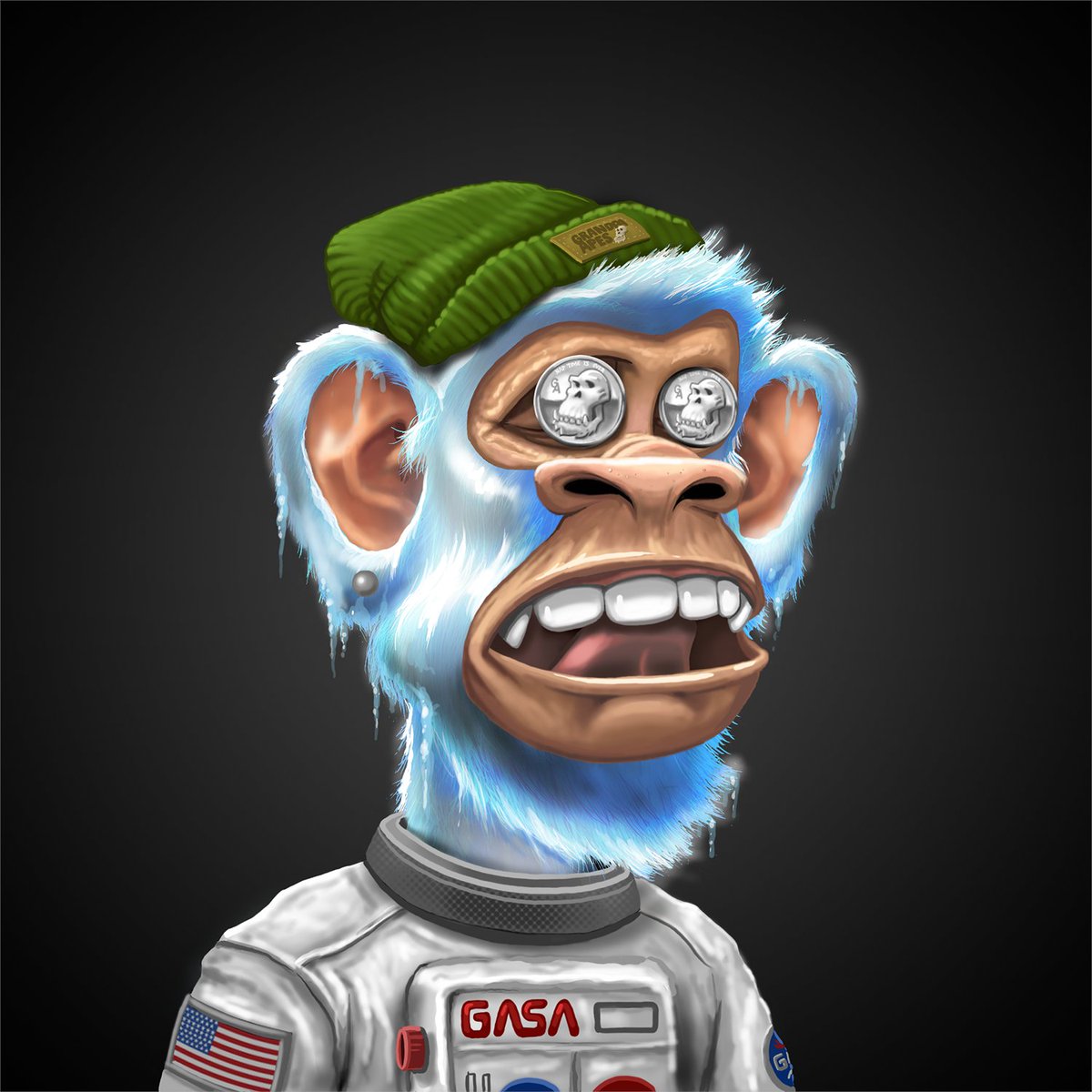 Thazz_12's tweet photo. It's Day 15 this is becoming routine, find this green beanie grandpa on a Time Magazine. When you do, jump on the ship and throw on a tune, sooner or later we'll be on the moon! @GrandpaApes @GrandpasGreen #adventcalendar2022 #25daysofChristmas #coldweather #beanies https://t.co/kVWau6MOyj