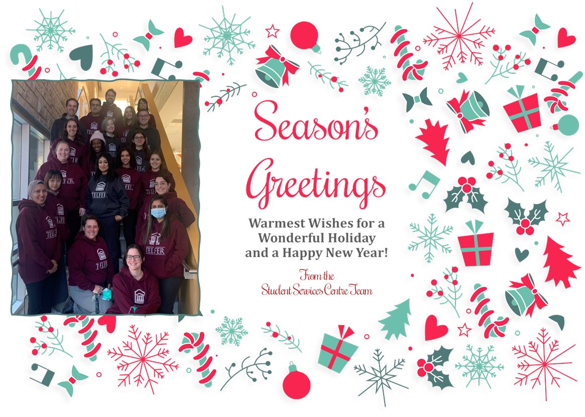On behalf of the @Telfer_uOttawa Student Services Centre team, I would like to wish all of you a Wonderful Holiday and a Happy New Year. #TelferNation
