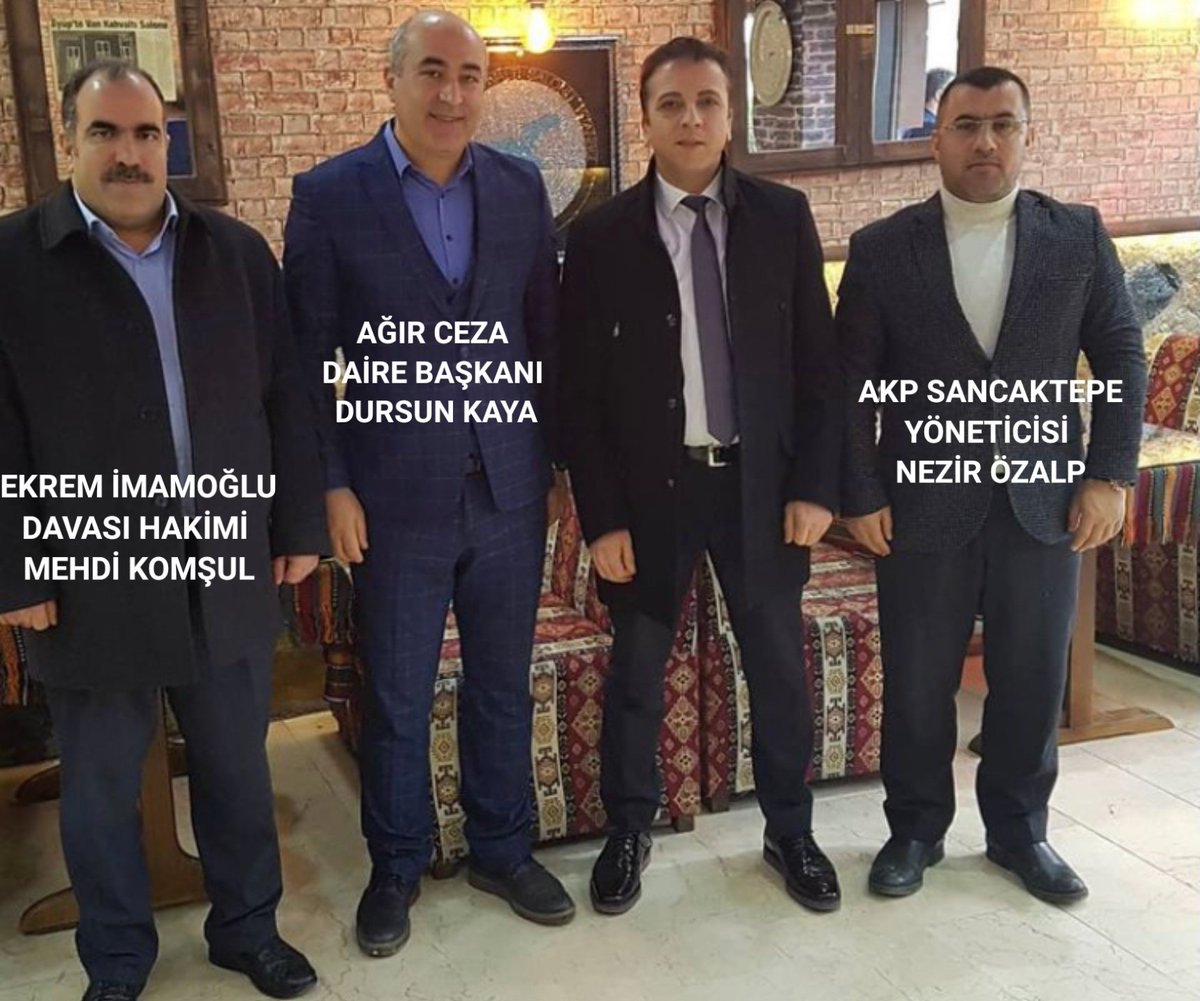 senGÜLche's tweet - "İmamoğlu'na ceza isteyen savcı Furkan Okudan AKP Canikli Belediye Başkanı'nın yeğeni çıktı İmamoğlu davasının hâkimi Mehdi Komşul da AKP Sancaktepe ilçe yöneticisi Nezir Özalp ile birlikte.. Yarın iktidar değiştiğinde