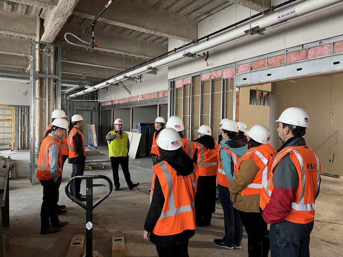 STARFinancial's tweet photo. Progress at our new downtown Fort Wayne headquarters is coming along. Last week a group of team members took a guided tour of the new building. #STARonMain https://t.co/dbDa8NDlpN