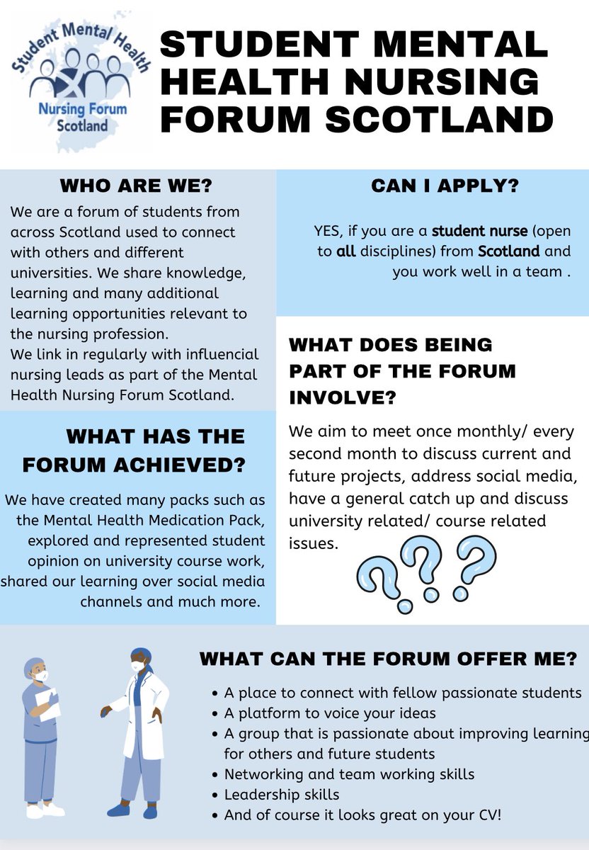 Student MHN Forum Scotland (@studentmhnfscot) on Twitter photo Here’s a bit about the forum & what is involved🤓
Any questions don’t hesitate to ask!
See link below to apply ⬇️ 👇🏼
#studentnurse #nursingstudents #smhnfs
@uhinursing <a href="/Stepupstirling/">Stepping UP! @StirUni @Stirling_Nurse</a> <a href="/uwsnursingsoc/">UWS Nursing Society</a> <a href="/UoDHealthSci/">School of Health Sciences, University of Dundee</a> <a href="/EdinburghNapier/">Edinburgh Napier University</a> <a href="/MHNAbertay/">Abertay Mental Health</a> <a href="/GCUNursingSoc/">GCU Nursing Society 💙</a> <a href="/MHN_RGU/">RGU Mental Health Nursing</a> Here’s a bit about the forum & what is involved🤓
Any questions don’t hesitate to ask!
See link below to apply ⬇️ 👇🏼
#studentnurse #nursingstudents #smhnfs
@uhinursing <a href="/Stepupstirling/">Stepping UP! @StirUni @Stirling_Nurse</a> <a href="/uwsnursingsoc/">UWS Nursing Society</a> <a href="/UoDHealthSci/">School of Health Sciences, University of Dundee</a> <a href="/EdinburghNapier/">Edinburgh Napier University</a> <a href="/MHNAbertay/">Abertay Mental Health</a> <a href="/GCUNursingSoc/">GCU Nursing Society 💙</a> <a href="/MHN_RGU/">RGU Mental Health Nursing</a>