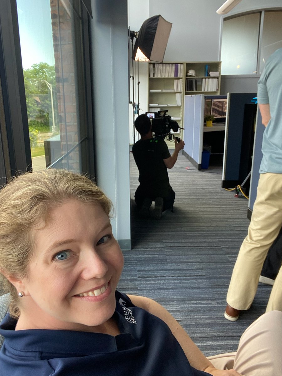 ErdmanAnthony's tweet photo. Today's #ProjectSelfie features Christina, Erdman Anthony's Senior Corporate Marketing Manager, on-site while filming our firm's new brand video. Our #marketing team is growing! Click https://t.co/zCcLbMFcra to apply now! https://t.co/vzjIfVulsk
