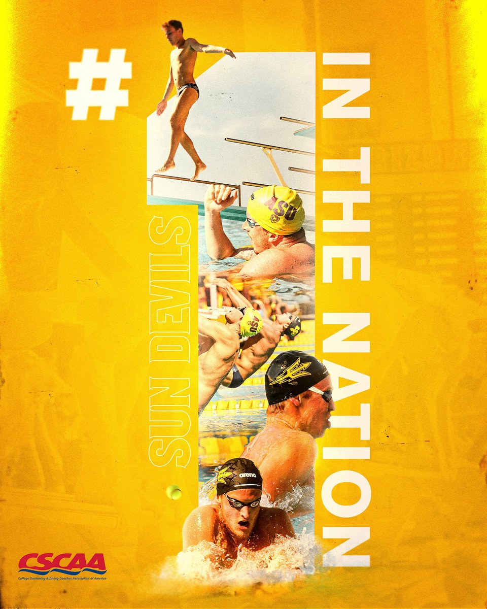 DEVILS ON TOP 😈

For the first time in program history, the Sun Devil Men are ranked No. 1 in the country in the latest <a href="/CSCAA/">CSCAA</a> polls 🙌

🔗 bit.ly/3BCUxrD

#ForksUp /// #O2V