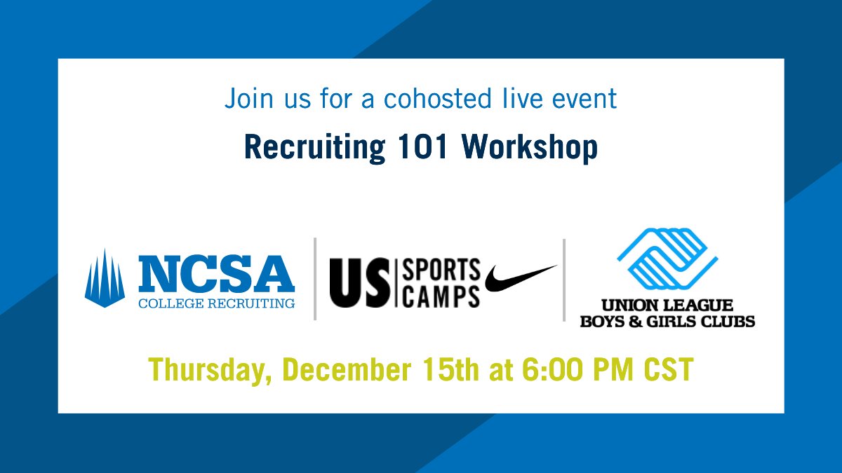 NelsonGord's tweet photo. I'm looking forward to speaking at the Union League Boys & Girls Club (@ULBGC65) tonight .
Thanks to our great partnership with @ussportscamps we are able to provide many of these deserving student-athletes with our @ncsa #AllInAward https://t.co/ldjzvORGa0