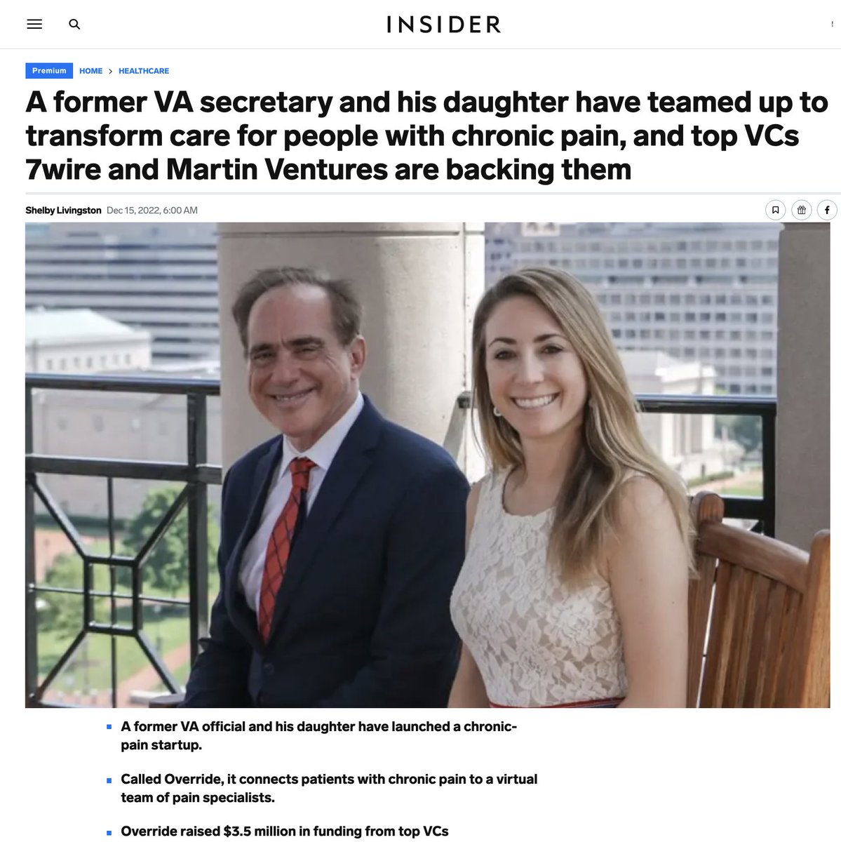 SignalFire's tweet photo. 50M US adults suffer from chronic pain but they're stuck with overprescribed opiates and uncoordinated care. 

That's why we're funding the ex-US Sec of Veteran's Affairs' team-based pain care startup Override https://t.co/wAmhle1AN1