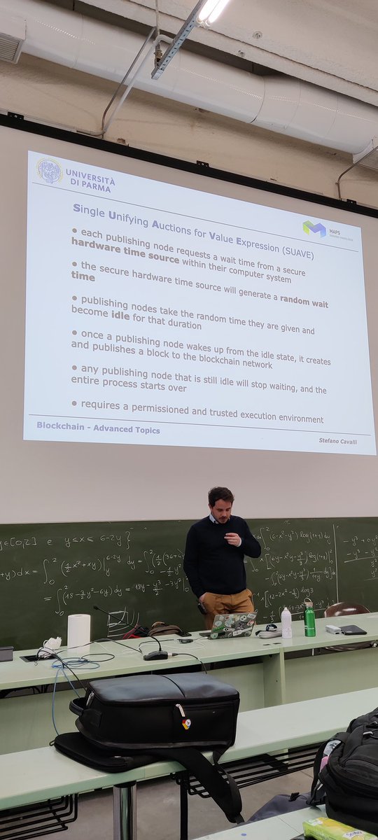 stefano_cavalli's tweet photo. Explaining DeFi, MEV, Flashbots and Suave at the University of Parma, Computer Engineering Department ⚡️🤖 https://t.co/eX9xxesckL