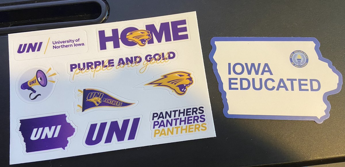 CoxBrand's tweet photo. I will definitely display these as I am a proud Iowa public education product! Thanks for sending them @DanCoxPhD!#purpleforlife https://t.co/Ovx8Zy5M4p