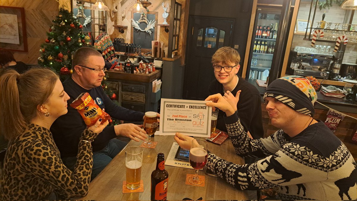 HotSpotQuiz's tweet image. THURSDAY is @TheUrmston @HotSpotQuiz Night
Powered by @SpeedQuizzing Played by &amp;amp; attended by "Genuinely Great Friends"
It's FREE &amp;amp; starts at 8pm
#UrmstonQuiz #PubQuiz
"WILL £500 💰 BE WON?" on Play Your Cards Right ♥️♠️♦️♣️ #PYCR
Sponsored by both 👉 @YourUrmston &amp;amp; @TransamTv 📡