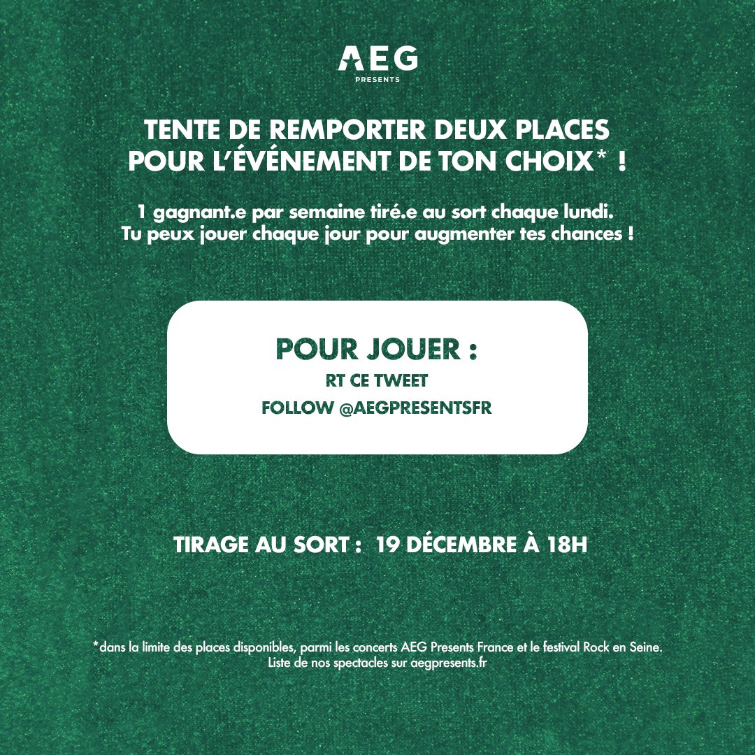 AEGPresentsFR's tweet photo. 🎁 CALENDRIER DE L’AVENT 🎁

@AEGPresentsFR t’offre 2 places pour l’événement de ton choix*  : 1 gagnant.e par semaine tiré.e au sort 🎄 (📸 : Elle Hong Kong)

Conditions de participation ci-dessous: https://t.co/KedZWJ3bDQ