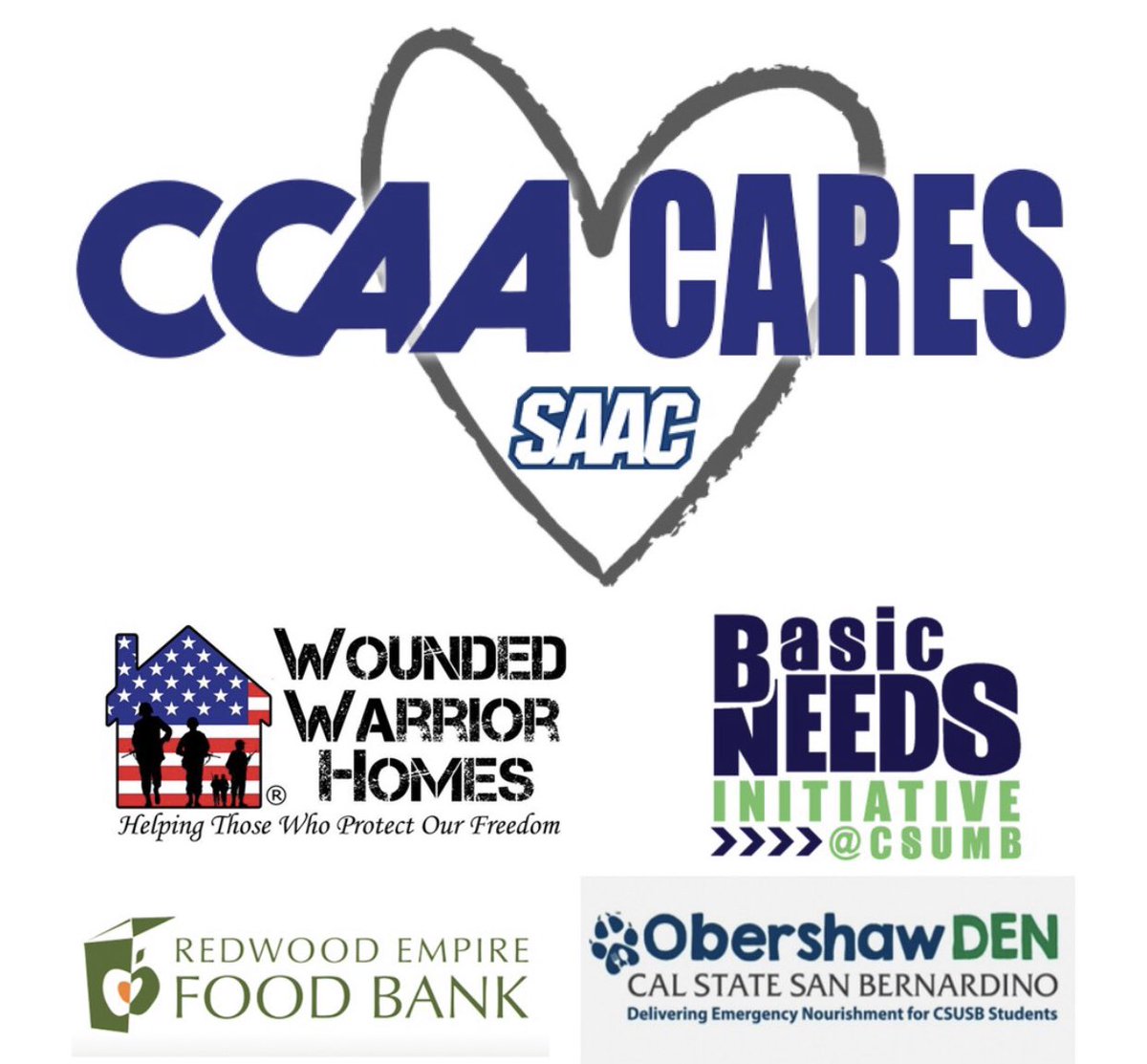 goccaa's tweet photo. The CCAACares program kicked off this fall, and the conference is proud to announce it donated $1,290 to select charity organizations. The organizations were picked by SAAC at the four CCAA institutions hosting a conference tournament or championship. https://t.co/W1gBwsLDvL https://t.co/E6fNxF7YFZ