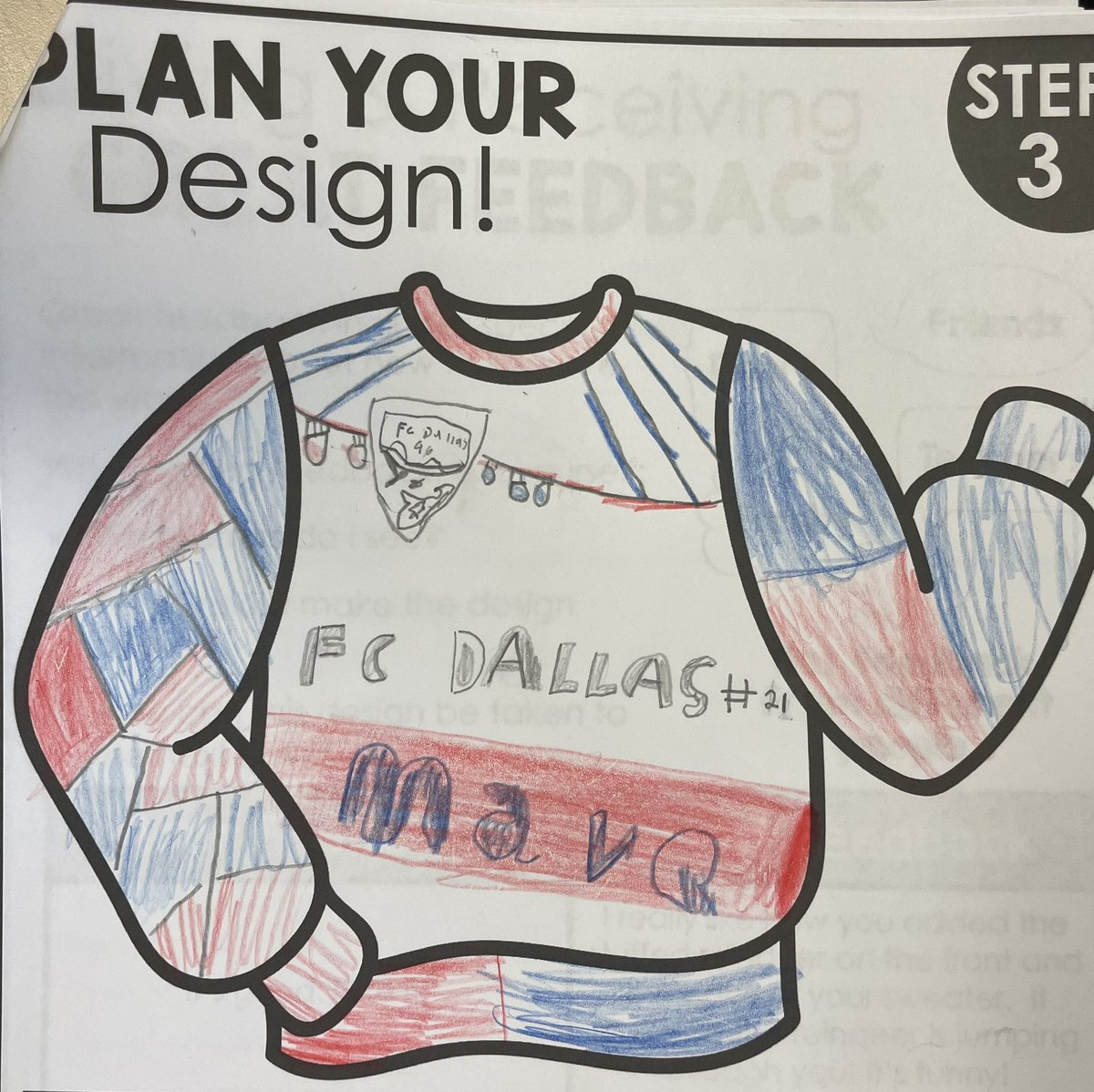 ForsongC's tweet photo. Great news @FCDallas a 3rd grader at @SpearsElem has designed your Christmas sweaters for you! Enjoy! https://t.co/ae1qcF47wf