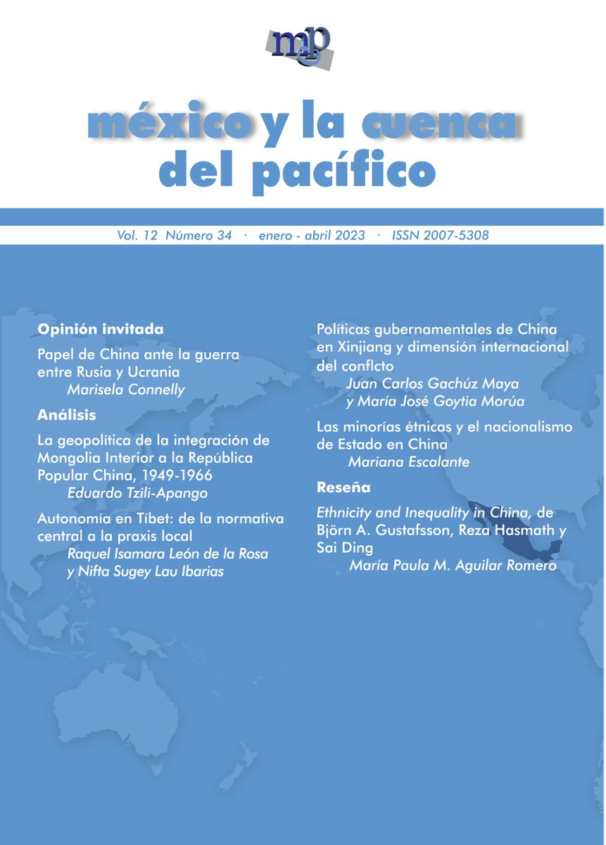 Estimados lectores y lectoras, les invitamos a disfrutar del nuevo número de la revista académica México y la Cuenca del Pacífico 📘 correspondiente a enero-abril 2023.
