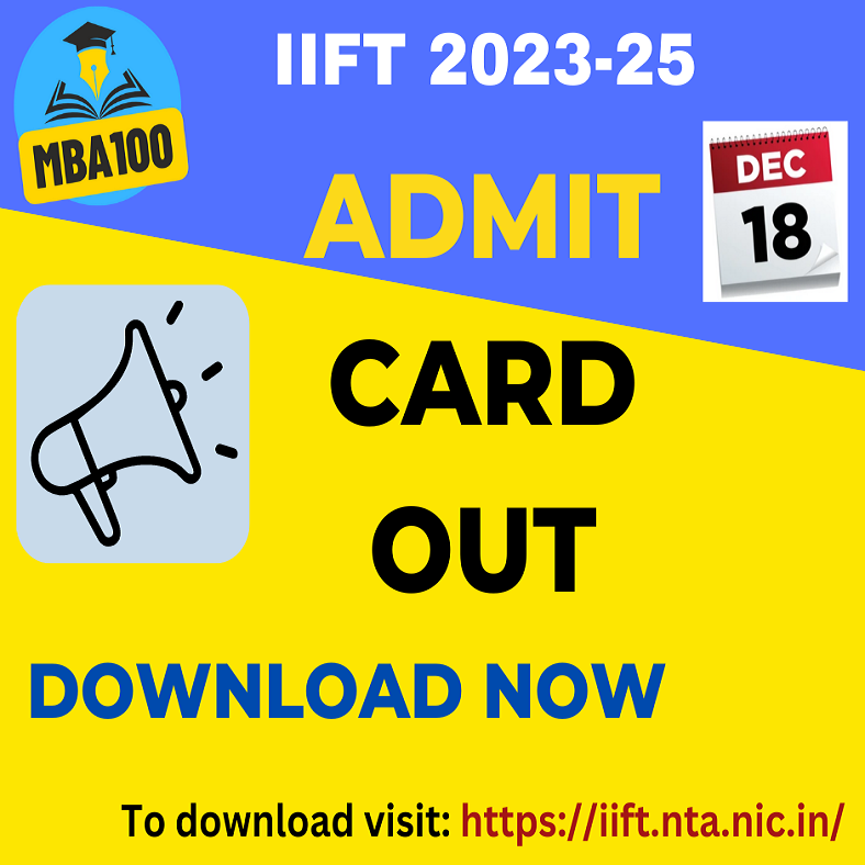 MBAhundred's tweet image. IIFT Admit card out. #IIFT #iiftadmitcard #iift2023 #iift2022