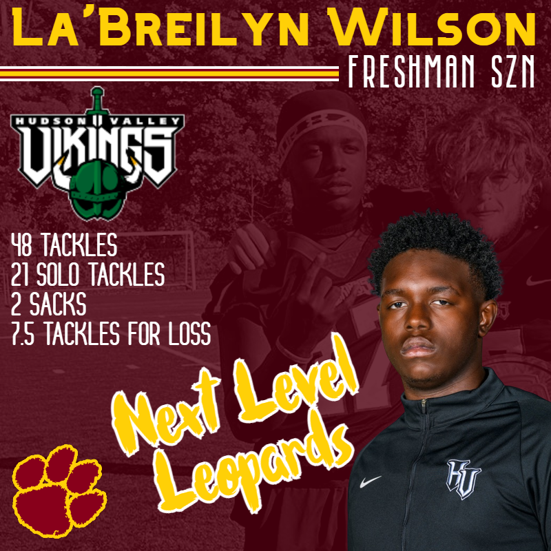 LibertyLeops_FB's tweet photo. Congratulations to @D1Wilson17 on the successful freshman season at @HVCCFootball!!
#NextLevelLeopards https://t.co/rEBDEWc6du