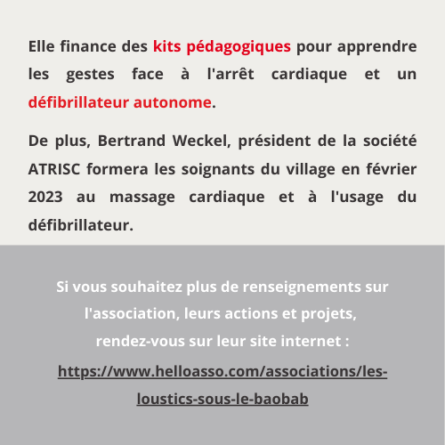 ATRISC's tweet photo. Comme les années précédentes, ATRISC mènera une action caritative pour les fêtes 🎅
Nous offrons 2023€ à l'association "Les Loustics sous le Baobab » qui aide les enfants au Sénégal.

Mais cette somme peut augmenter grâce à vous…

1 retweet = 1€ en plus !
À vous de jouer ! https://t.co/HcVpoFNDJ3