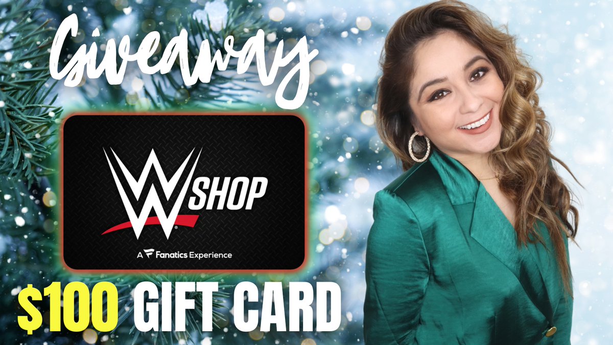 _denisesalcedo's tweet image. ☃️DENISE'S FAVORITE THINGS GIVEAWAY IS BACK!

I am going to be doing SURPRISE GIVEAWAYS leading up to Christmas. 🎄

Here's the first one! ❄️

🎁 (1) Person will get a $100 WWE SHOP GIFT CARD! 

To ENTER:
🎁 RETWEET post
🎁 FOLLOW ME 
🎁 Comment your top 3 fave current WWE stars!