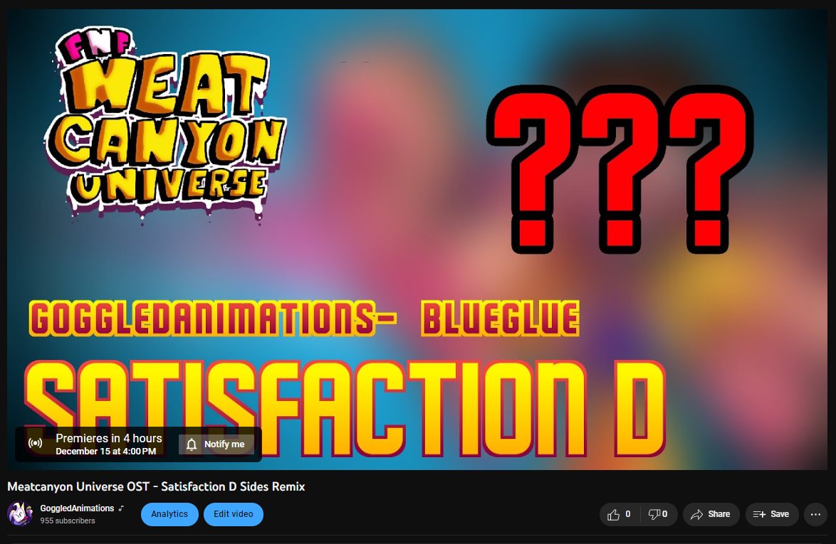 FNF Vs Meatcanyon Universe on Twitter "D SIDES SATISFACTION COMING