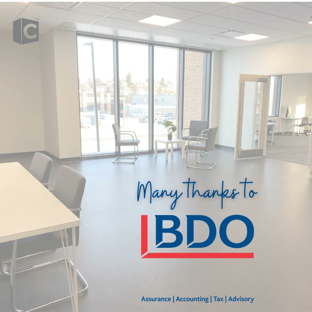 Grateful to community partners for helping The Corner's vision come alive.  The Calgary location of accounting firm, BDO_Canada graciously supplied furniture to sponsor the Community Hub area of our new Okotoks location.  Many thanks for their support.