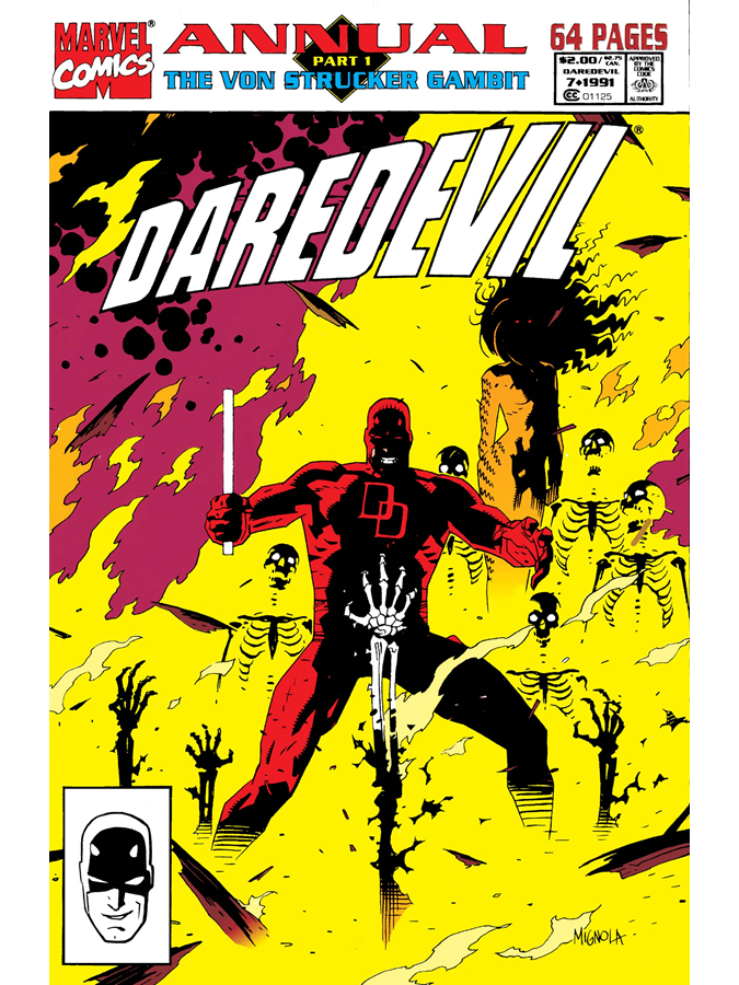 ClassicMarvel_'s tweet photo. Daredevil Annual #7 cover dated January 1991. https://t.co/kfHA8x0V59