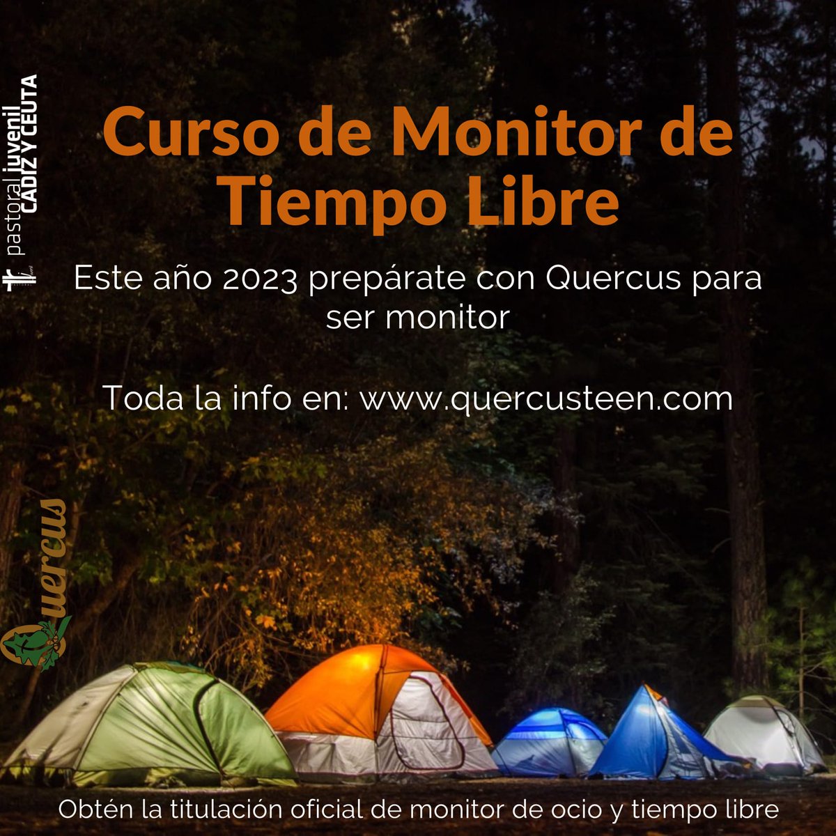 quercusteen's tweet photo. Ya está el Curso de Monitor de Tiempo Libre de Quercus para este año 2023 ¡Corre a apuntarte! ¡Tiene plazas limitadas! Toda la información en: https://t.co/LtCib8e0TO https://t.co/hlGpmhdOBN