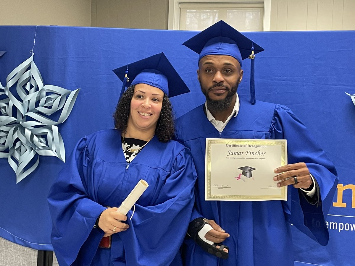 generation_edNC's tweet photo. Honoring our GED Graduates Jamar Fincher and Jeanine Gladding! @unitedwaygso https://t.co/8o3iRidTVg