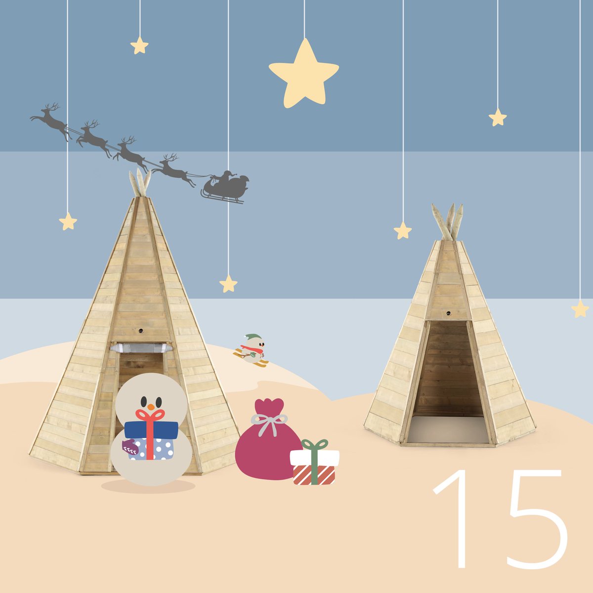plumplayUK's tweet photo. Our teepees create the perfect star-gazing nook ✨
Why not throw your favourite cushions and blankets in a teepee and snuggle up with a hot chocolate ❄️
Available in Children, Great and Grand sizes ⛺️
#PlumPlayUK #LifeAtPlay #ChristmasGifts #ChristmasGifting #ChristmasTime https://t.co/bNZiA3X1KU