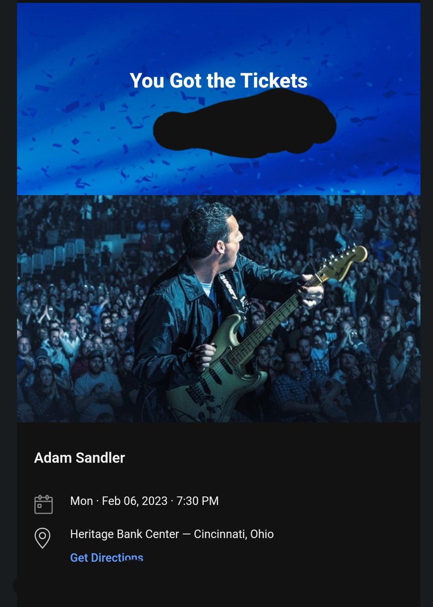 goodoljosh's tweet photo. Day 4 of trying to get a shout out from @Pink to surprise my wife even more for these tickets. 

Adding in @AdamSandler now, too. https://t.co/TwBmrRLg3o