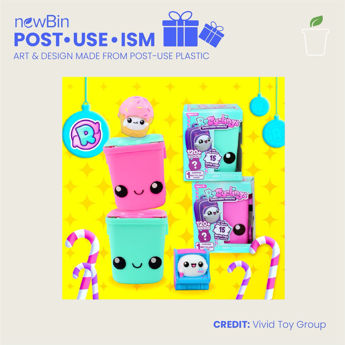 newBinRecycling's tweet photo. This gift idea edition of #PostUseIsm features the perfect stocking stuffer for getting any toy lover excited about recycling and sustainability! Each Recyclings toy is made of 70% recycled plastic and comes in fully recycled packaging!
#recycledplastic #ecogifts #recycling https://t.co/9qiG5Q01tO