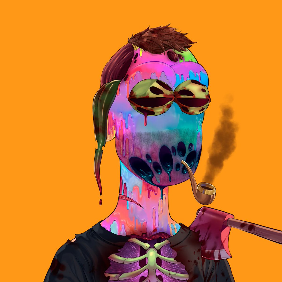 AquaticXCP's tweet photo. Today I grabbed a grail - #RAYC #4260 I've had my eyes on this specific apepe and the trippy skin is a trait all too elusive. The ability to use a Serum to produce a #ZAYC is always thrilling and I love the zombified version of 4260. hope everyone is having a good week so far https://t.co/kaXPJH3wJW