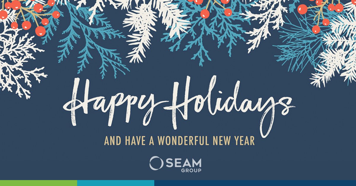 SEAMGroupLLC's tweet photo. Happy Holidays from SEAM Group! As a global company, we're honored to celebrate different holidays spanning an array of cultures this season. We hope everyone has a safe, joyful, and festive holiday season.

#SEAMGroup #Holidays https://t.co/j0o1rHEiTI