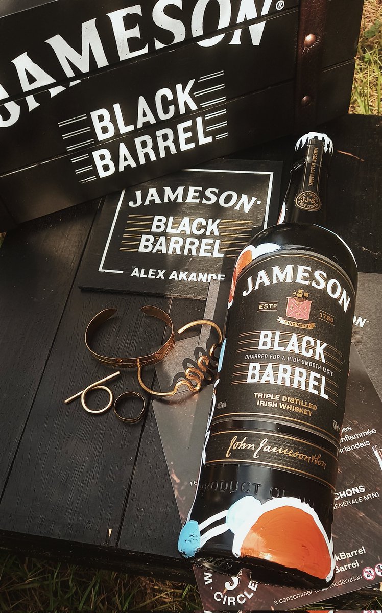 Alex2Akande's tweet photo. Jameson Black Barrel Launch in 48hrs!
Hope all my people got their invites.

(PS: gonna need another bottle cuz I'm not opening this custom one by Boris Anje) 

#JamesonBlackBarrel
#ignitethebarrel https://t.co/AU3cpEinND