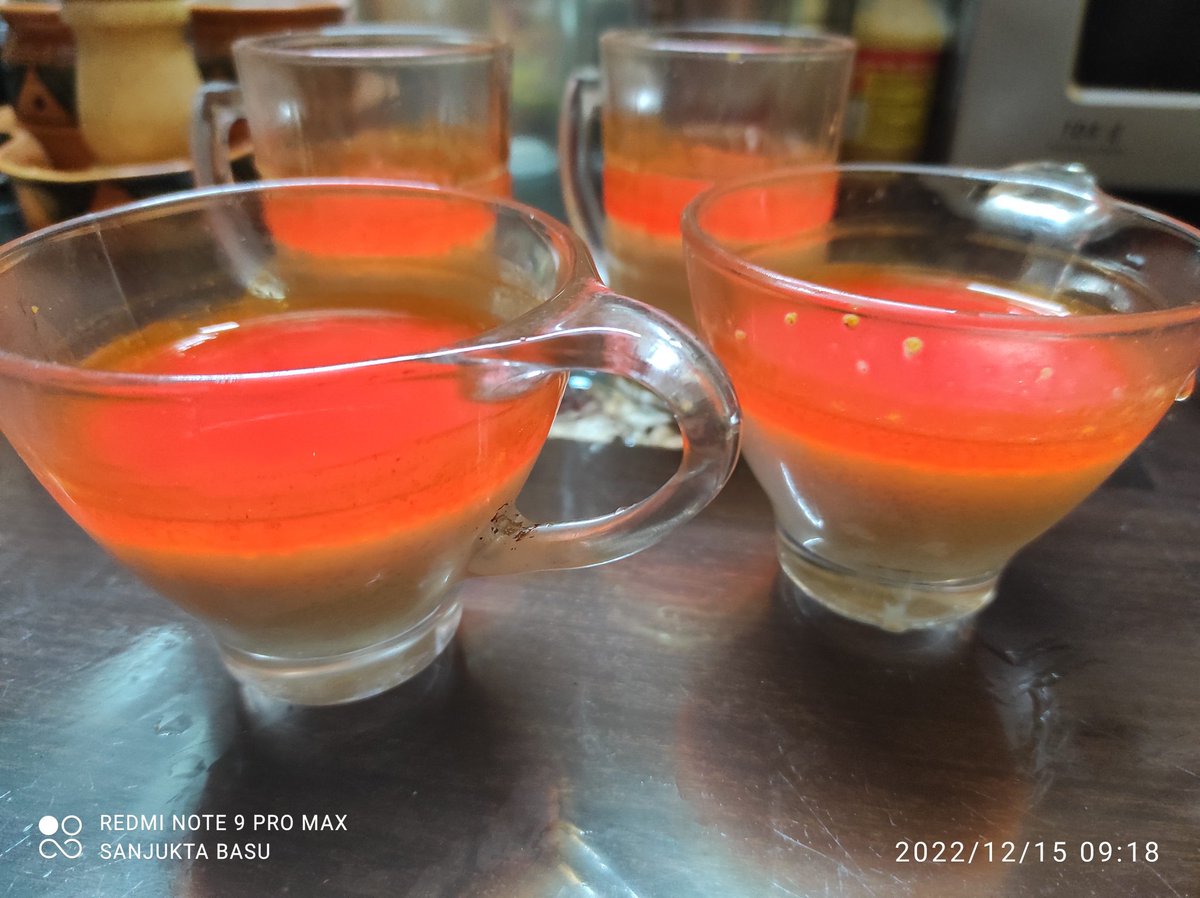 sanjukta's tweet photo. You all remember my post on making Orange cake? Having nailed that one, I tried #OrangePudding yesterday. Because it's season for Oranges and the scent and flavour is so amazing. What? You all thought i hate #Oranges because RSS? Naah, I love 🍊. #BesharmRang #cooking #baking https://t.co/HepTLivefj
