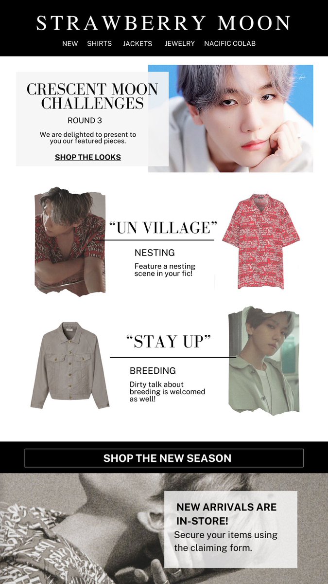 abobaekhyun's tweet photo. We are proud to present Crescent Moon’s featured pieces from the newest collection!

Shop the prompt archive for more exclusive items 🛍️ ☆: https://t.co/J6wbtxup1z

Check out using the claiming form 🛒 ☆ : https://t.co/ni1O1ilp4H

Sale season will end 01/06. Have fun shopping! https://t.co/nxBV8btghh