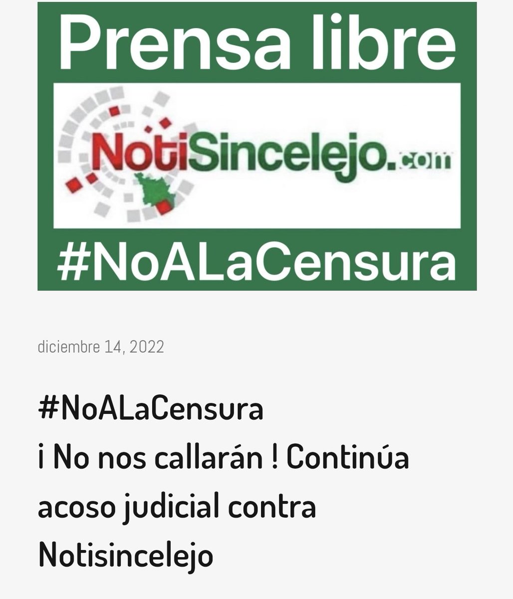 AIPICOL's tweet photo. Primer caso: Edgar Garay director del medio de comunicación Sincelejo Noticias quien ha recibido mensajes,  llamadas y visitas, con mensajes intimidantes. 
@NotiSincelejo https://t.co/Q7EEO06qyt