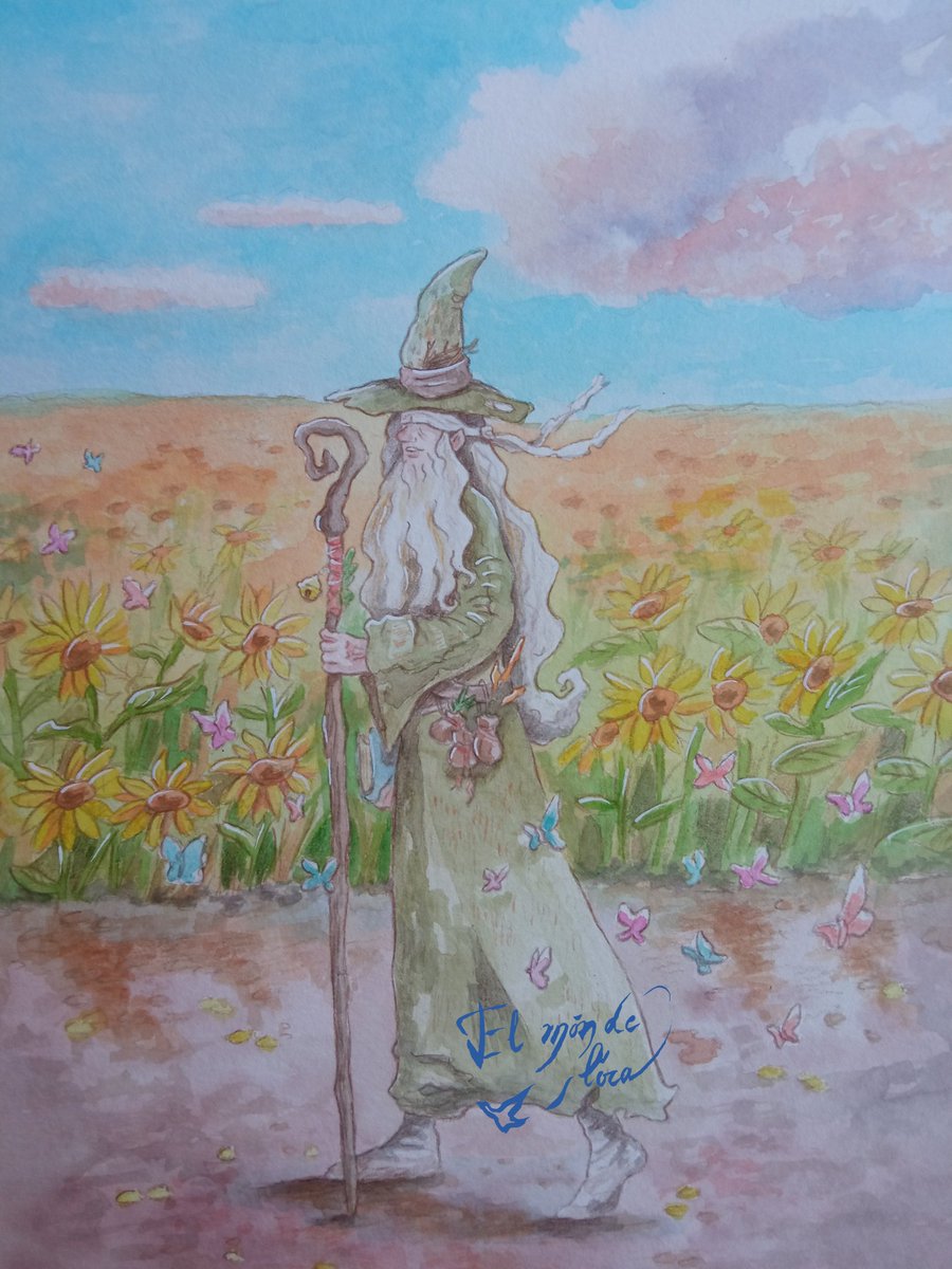elmondeloca's tweet photo. "Magia errante".
🌻🌻🌻🌻🌻
#art #arte #artist #artwork #illustrator #illustration #ilustradora #watercolor #painting #oc #conceptart #fantasy #fantasyart #wizard #wizarddrawing #magician #magicalart #spainartist #environmentart #environmentartist #sunflower #sunflowerart https://t.co/g1XTQJ4MGa