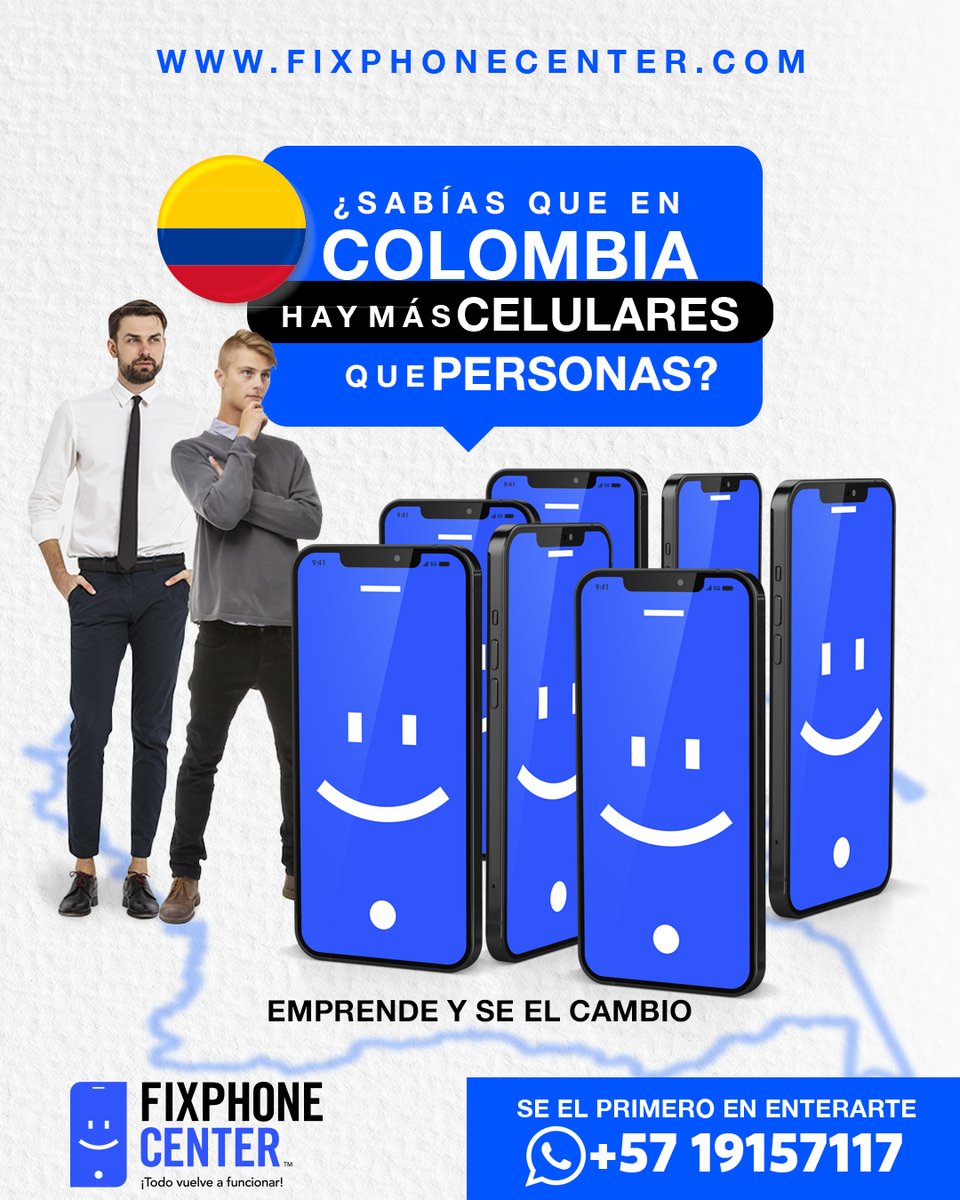 FixphonecenterC's tweet photo. El mercado está cambiando. La vida útil de los teléfonos va en aumento. Pregunta por nuestra franquicia 🗽🇺🇸📲 +1 212 461 0678 WA 🇨🇴+57 1 9157117 https://t.co/uWraNOhV8l #fixphonecenter #fixphonecentercolombia #franquicia #reparaciondecelulares #todovuelveafuncionar #colombia https://t.co/DaOYaw7fwL