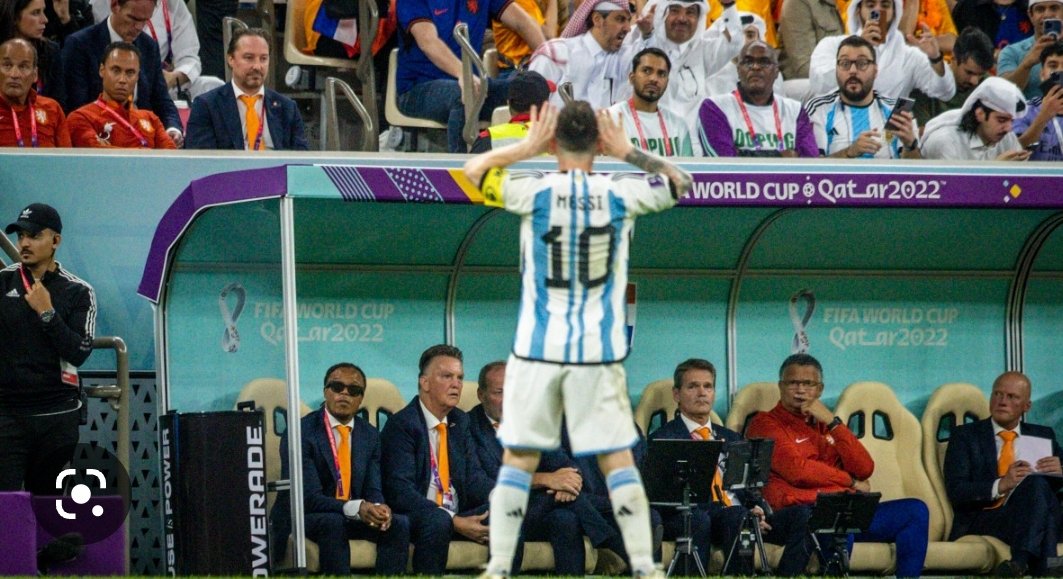 Beuk74's tweet photo. 2x hands Messi, shot in dugout,  no cards. Yes Messi is the Goat. But also a spoiled bratt with no respect. And where was the VAR? I prefer losing like a winner instead of winning like a loser. SO PROUD TO BE DUTCH. oh and by the way... he said YES. #NEDARG #Messi #Dutch#oranje https://t.co/krkWMMoln6