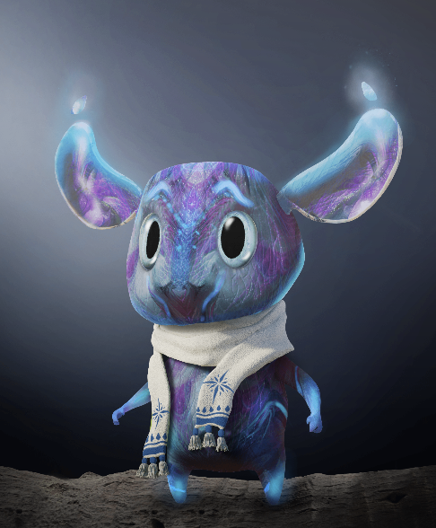 SparkCraig's tweet photo. Just purchased a holiday trait pack so I could keep my #Aurahma dressed warmly through the Crypto Winter... Happy Holidays everyone! #SpiritofAurahma #ProjectEluune #TraitsMakeMates #TeamScarf https://t.co/iqfrDTiX0W
