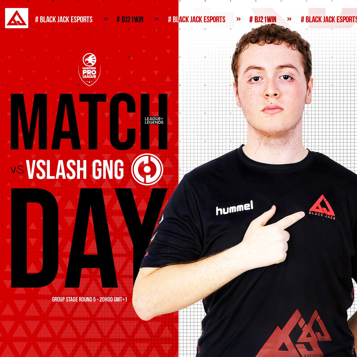 BJ21ESPORTS's tweet photo. GAME DAY ! 
we are ready , our #LeagueOfLegends team will play BO1

⚔️ @VslashEsports 
🏆 Master pro league ( Group stage Round 5 )
⏰ 20H00 ( GMT+1 )
🖥 Off Stream

#bj21win #esports #LeagueOfLegends @ESNA__GG https://t.co/UFAORGKVGw