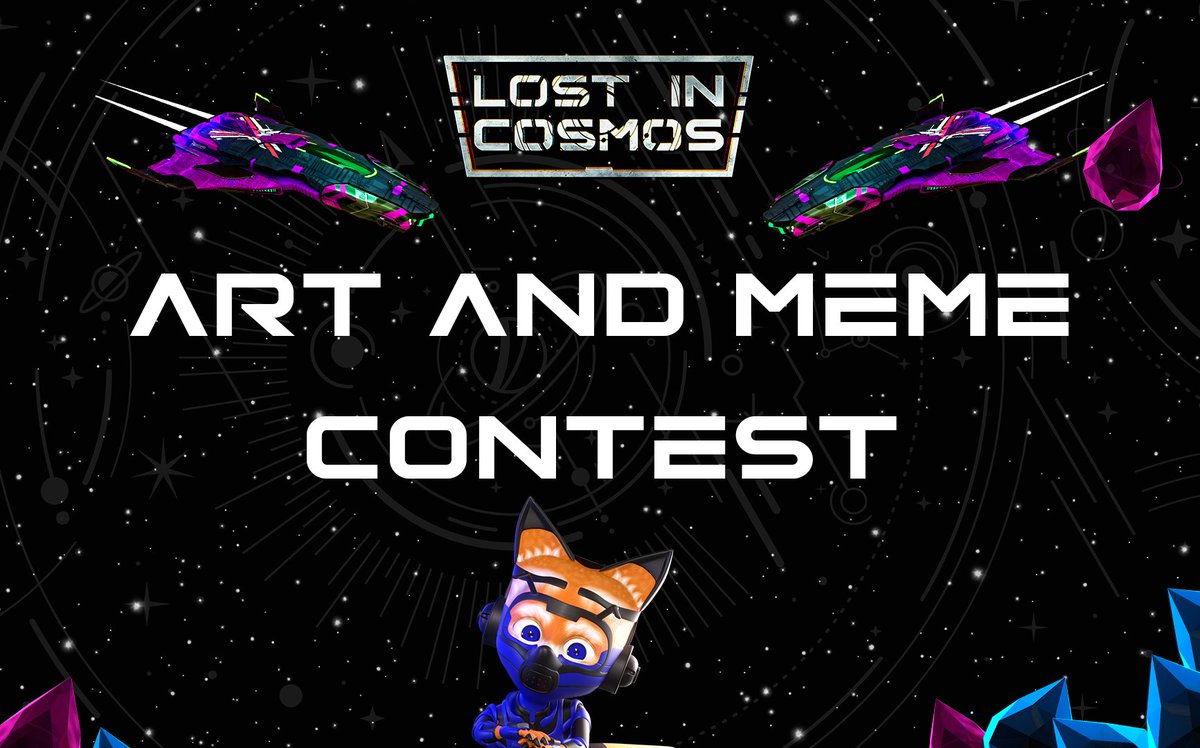 WHITELIST🏆
A drawing and meme contest is taking place on the discord channel!
summing up tomorrow at 18:00 UTC
You may still have time to win a role!

Discord: discord.gg/lostincosmos

#NFT #artcontest #WAXNFT #PlayToEarn