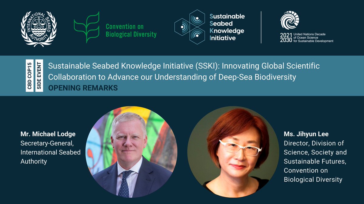 ISBAHQ's tweet photo. Join @ISBAHQ for the #SSKI side event in Room210A at the @UNBiodiversity #COP15 in #Montreal as ISA Sec-Gen @mwlodge and Ms. Jihyun Lee, #CBD deliver opening remarks.

For the full programme, visit our website: https://t.co/kxRhGlvNPX https://t.co/R0Zm5HsNvD