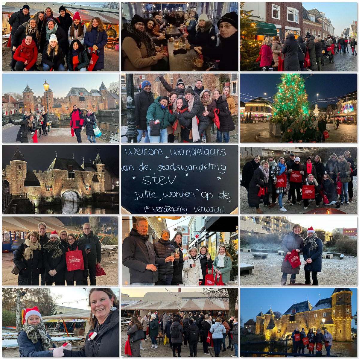 Collega’s van <a href="/STEemVallei/">Stichting Eem-Vallei Educatief</a> sluiten het jaar in stijl af met een kerstwandeling door #Amersfoort #kerstpakket #feest #mooiedagen 🎄🎄🎄