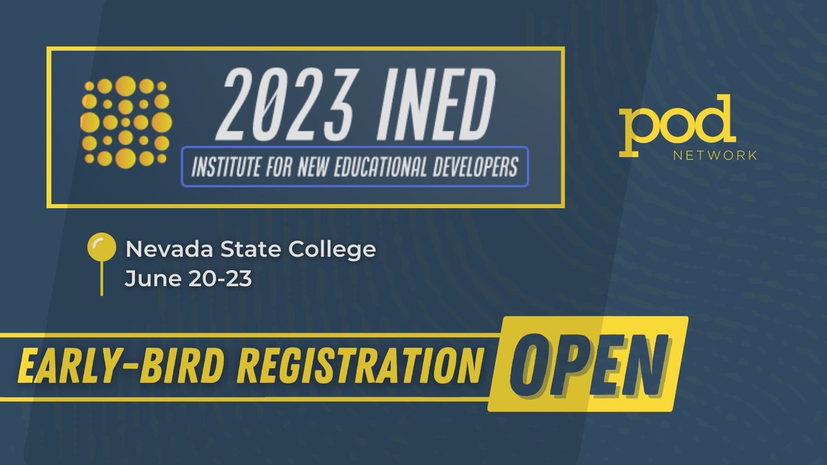 Here's what new educational developers can expect at #INED23

☑️ Get support from seasoned #eddev pros
☑️ Reflect on your critical practice
☑️ Create mentoring relationships with dedicated practitioners

Early-bird rates are out now!

More: ow.ly/oMK450M4P9G